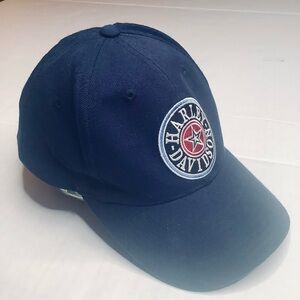 Harley-Davidson American Needle VINTAGE Dark Blue SnapBack Baseball Cap 1990s